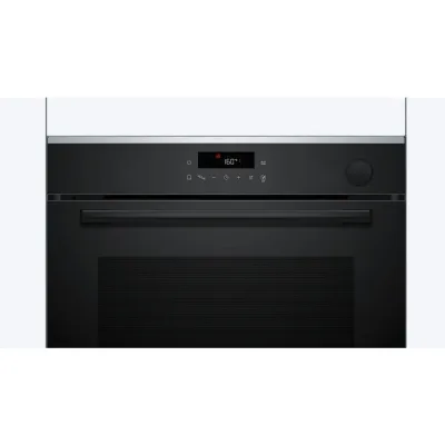 Bosch Forno pirolitico con impulsi di vapore da incasso HRG272EB3 finitura vetro nero da 60 cm - Serie 4