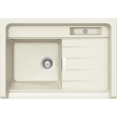 Schock Lavello una vasca con gocciolatoio da appoggio LARGO M100 LARM100089 finitura magnolia da 88.56x62.8 cm