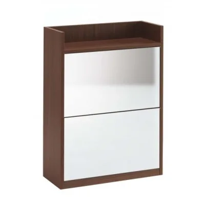 Maconi Scarpiera Family 874 in legno con specchio da 6 paia serie Shoe Holder collection - profondita' 17 cm