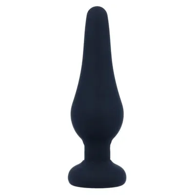 Intense Pipo S Plug Anale Silicone Nero 10 cm Flessibile Waterproof Sex Toy