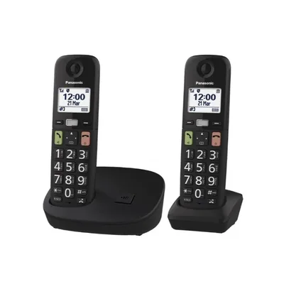 PANASONIC CORDLESS CORDLESS TGU112 TASTI GRANDI DUO KX-TGU112EXB