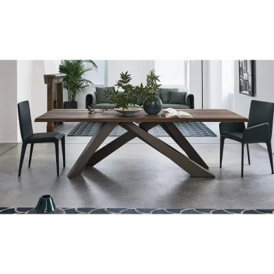 Bonaldo Tavolo fisso Big Table con struttura in metallo e piano a scelta da 200x100 cm