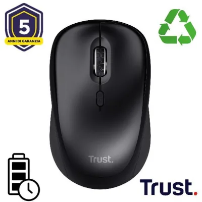 YVI+ WIRELESS MOUSE GLOSSY BLACK 25512