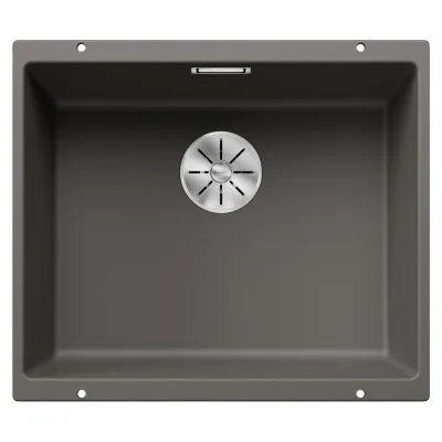 Blanco Lavello a una vasca SUBLINE 500-U Platinum 5527353 finitura grigio vulcano da 53x46 cm - Sottotop