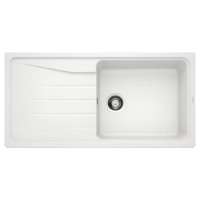 Blanco | Lavello una vasca con gocciolatoio SONA XL 6 S 1519692 finitura bianco da 100x50 cm - Sopratop