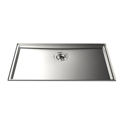 Foster Lavello una vasca 5557 340 finitura acciaio inox da 74x43 cm