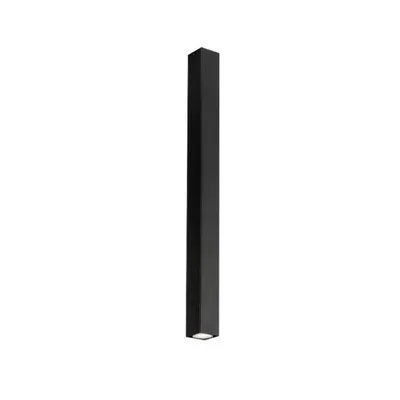 Plafoniera a sospensione struttura quadrata in metallo nero, lampadina GU10, 6x75cm