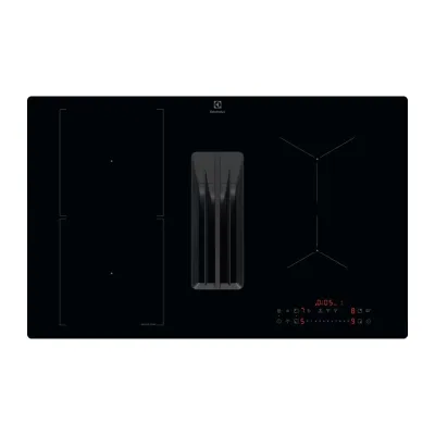 Electrolux | Piano cottura a induzione con cappa integrata KCC83410CK in vetroceramica nero da 80 cm