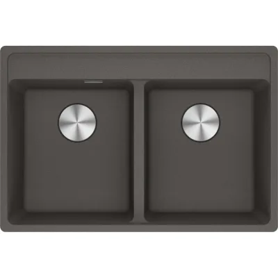 Franke: Lavello due vasche Vasche Sopratop Maris MRG 620-35-35 TL 114.0714.186 finitura grigio ardesia da 76x51 cm