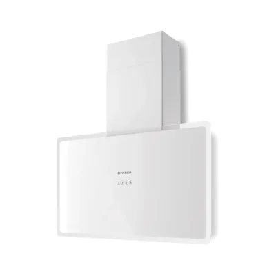 Faber Cappa a parete GLAM FIT 80 WH 330.0528.302 finitura vetro bianco da 80 cm