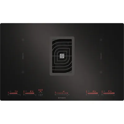 Faber Piano cottura a induzione con cappa integrata GALILEO BK GLASS NG A830 340.0594.624 in vetroceramica nero da 83 cm