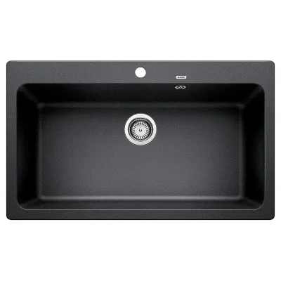 Blanco | Lavello una vasca NAYA XL 9 1521811 finitura antracite da 86x51 cm - Sopratop