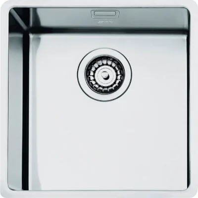 PRONTA CONSEGNA - Smeg S Lavello una vasca VFU40SFR finitura acciaio inox da 44x44 cm - Filotop/Flat/Sottotop