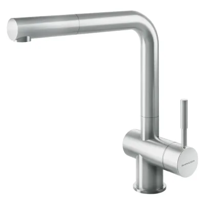 Barazza Miscelatore monocomando con doccia estraibile STEEL DOCCIA 1RUBMSTD finitura inox AISI 304 satinato - IN PROMOZIONE FINO AL 6/07