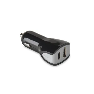 CELLY 2USB-C CAR CHARGER 17W BLACK CCTYPECUSBBK