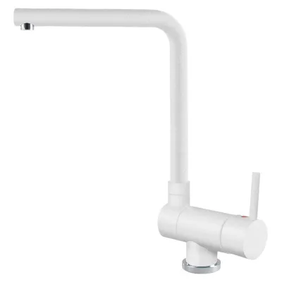 Elleci Miscelatore monocomando reclinabile con canna girevole DANUBIO MGKDAN68 finitura G68 bianco