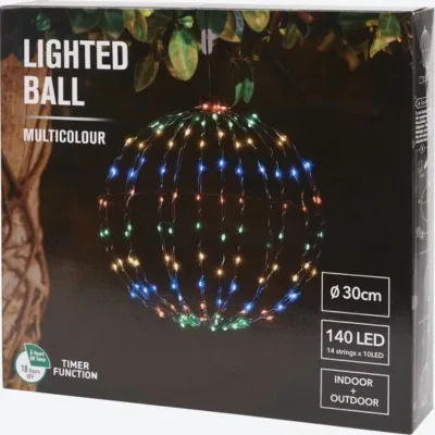 Sfera luminosa LED multicolore Ø 30 cm colorata