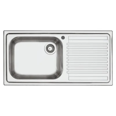 Barazza Lavello una vasca con gocciolatoio dx B_FAST 1LFS10D finitura inox satinato da 100x50 cm - PROMOZIONE ATTIVA FINO AL 19/10