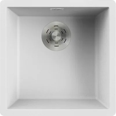 Elleci Lavello una vasca ZEN 102 LKZ10296 finitura composito K96 bianco da 45.6x45.6 cm