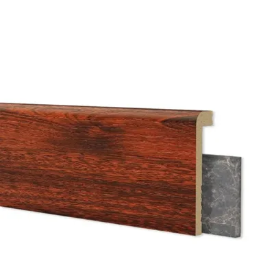 Battiscopa coprimarmo in duropolimero effetto legno mogano 2000x100x25mm