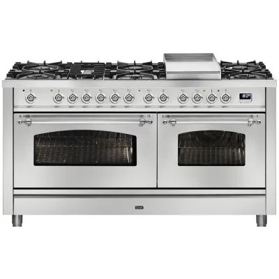 Ilve Cucina P15N da incasso Nostalgie P15FDNE3 doppio forno e piano cottura 9 fuochi con fry top e dual da 150 cm - IN PROMOZIONE FINO AL 6/07