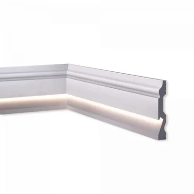Battiscopa per led in duropolimero 2000x100x18mm