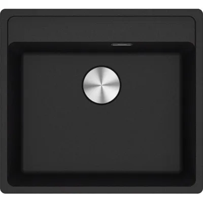 Franke: Lavello una vasca Vasche Sopratop Maris MRG 610-52 TL 114.0661.643 finitura fragranite nero da 56x51 cm