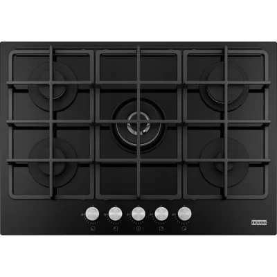 Franke: Piano cottura a gas Smart 750 FHSM 755 4G DC BK C 106.0734.776 in cristallo nero da 73 cm