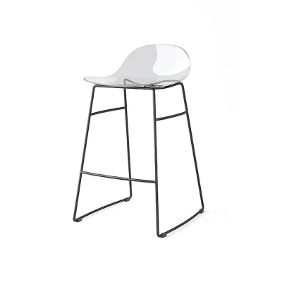 Connubia Sgabello Academy CB2167 con struttura in metallo e seduta in policarbonato da h. 82 cm - IN PROMOZIONE FINO ALL' 11/07