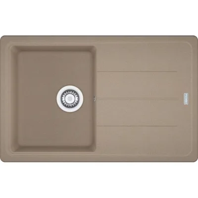 Franke: Lavello una vasca con gocciolatoio Boston Incasso BGF 611-78 114.0490.334 finitura fragranite oyster da 78x50 cm