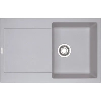 Franke: Lavello una vasca con gocciolatoio Maris MRG 611 114.0150.183 finitura fragranite alluminio da 78x50 cm