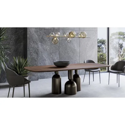 Bonaldo Tavolo fisso Cop con struttura in metallo e piano a scelta da 300x120 cm