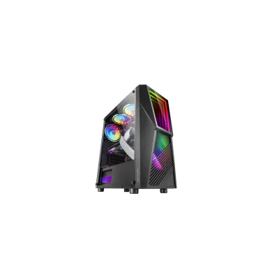 CASE MARS Gaming MC777 Infinity Mirror Mid-Tower Case ATX Micro ATX Mini-ITX Lato in vetro temperato Illuminazione ARGB
