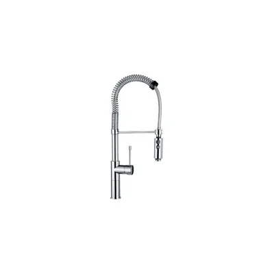 Foster Miscelatore monocomando con canna girevole e doccia orientabile 8484 000 finitura ottone cromato