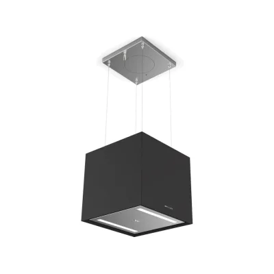 Faber Cappa a isola sospesa SOFT CUBE F40 345.0607.590 finitura FENIX NTM nero Ingo da 41 cm