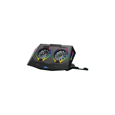 Supporto di raffreddamento per laptop Conceptronic fino a 17" Schermo LCD Illuminazione RGB regolabile