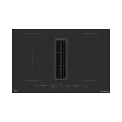 Midea Comfee Piano cottura a induzione con cappa integrata MIH740Y038B in vetroceramica nero da 80 cm