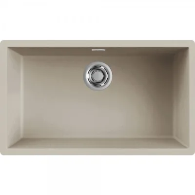 Elleci Lavello una vasca ZEN-F 130 LKZ13095F01 finitura composito K95 champagne da 74.8x44.8 cm