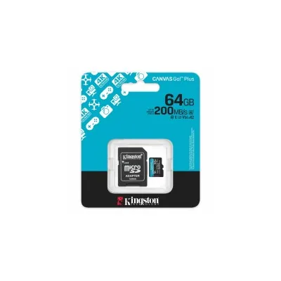 Scheda Memoria Kingston MICRO SDXC 64 GB UHS-I Classe 10 200 MB/s Canvas GO Plus SDCG4/64GB