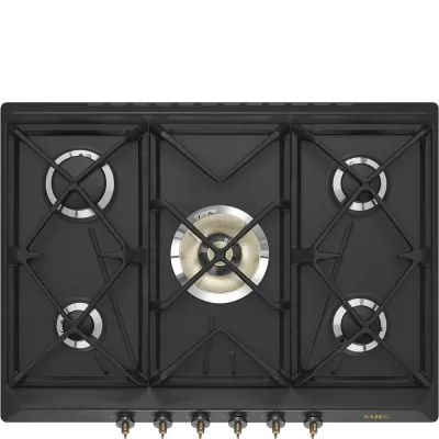 Smeg Piano cottura a gas SRV876AOGH finitura antracite da 70cm - IN PROMOZIONE FINO AL 30/06