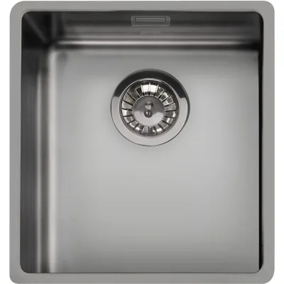 Smeg S Lavello una vasca VSTR34DKX finitura acciaio nero da 38.2x44.2 cm - Sottotop