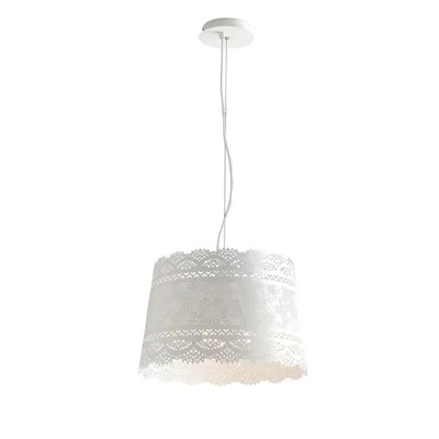 Lampadario a sospensione Bianco 3Xe14 40X145Cm