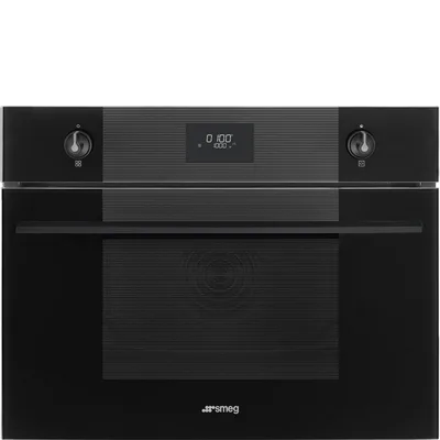 Smeg Forno compatto combinato microonde Galileo Micro + grill da incasso SO4101M0B3 finitura nero da 60 cm