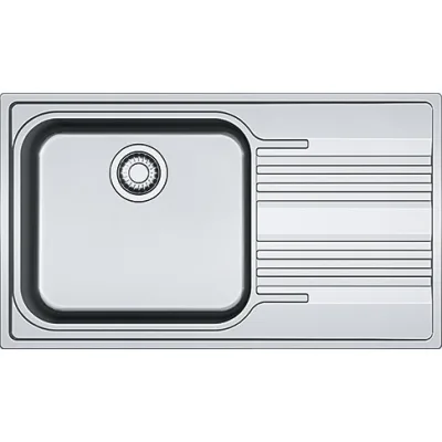 Franke: Lavello una vasca con gocciolatoio a destra Smart SRX 611-86 LB 101.0356.881 finitura inox satinato da 86x50 cm