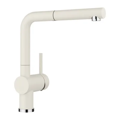 PRONTA CONSEGNA - Blanco | Miscelatore monocomando con doccetta estraibile LINUS-S 1526959 finitura soft white