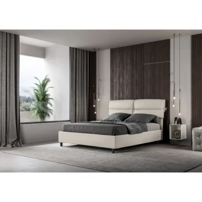 Ityhome Letto matrimoniale Nandy in similpelle da 160 cm