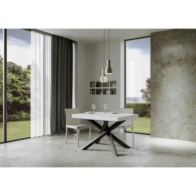 Itamoby Tavolo allungabile Volantis in nobilitato e talaio in ferro antracite da 130(234)x90 cm
