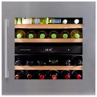PRONTA CONSEGNA - Dunavox Cantina vino a incasso Soul-25 DAVS-25.63DSS finitura acciaio inox da 59 cm - PROMO FINO ESAURIMENTO SCORTE