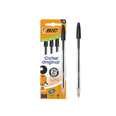 BIC CF4 CRISTAL MED NERO 1MM 516335