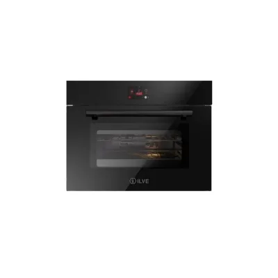 PRONTA CONSEGNA - Ilve Forno elettrico compatto da incasso Professional Plus 645GTZ41 in vetro temperato nero da 60 cm